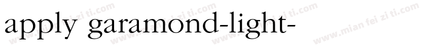 apply garamond-light字体转换